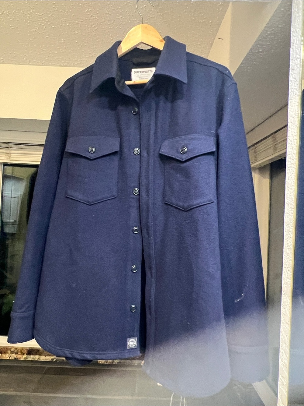 Worth Navy Button-Front Utility Jacket - Picture 6 of 7